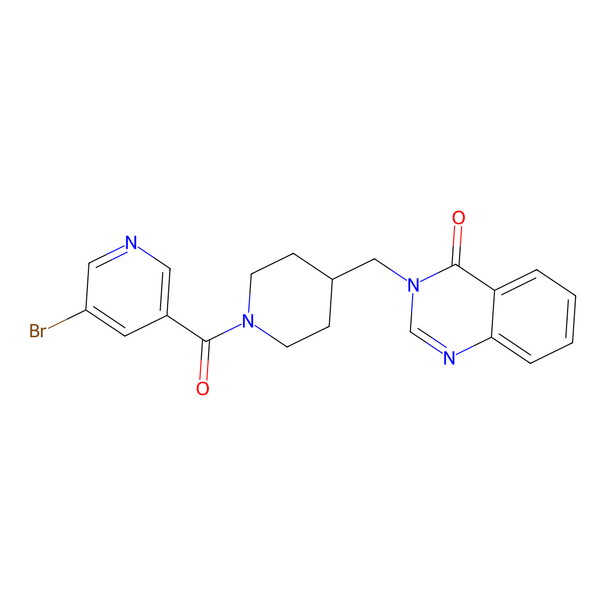 3-{[1-(5-Bromopyridine-3-carbonyl)piperidin-4-yl]methyl}-3,4-dihydroquinazolin-4-one molecular structure, CAS 2380086-06-4