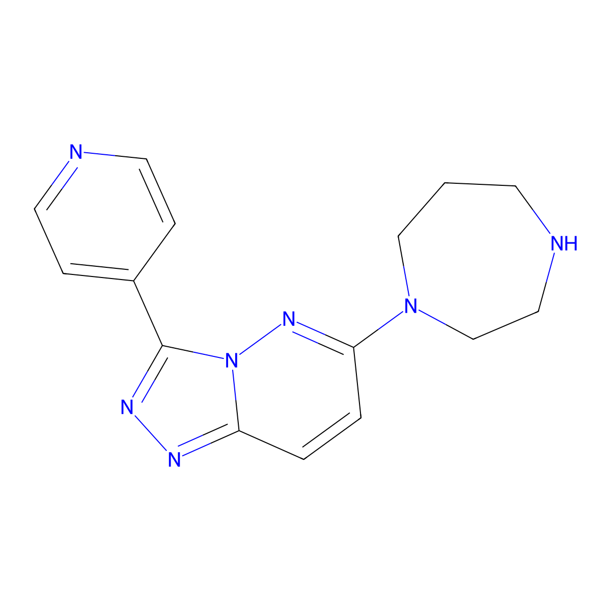 1-[3-(Pyridin-4-yl)-[1,2,4]triazolo[4,3-b]pyridazin-6-yl]-1,4-diazepane molecular structure, CAS 2380086-16-6