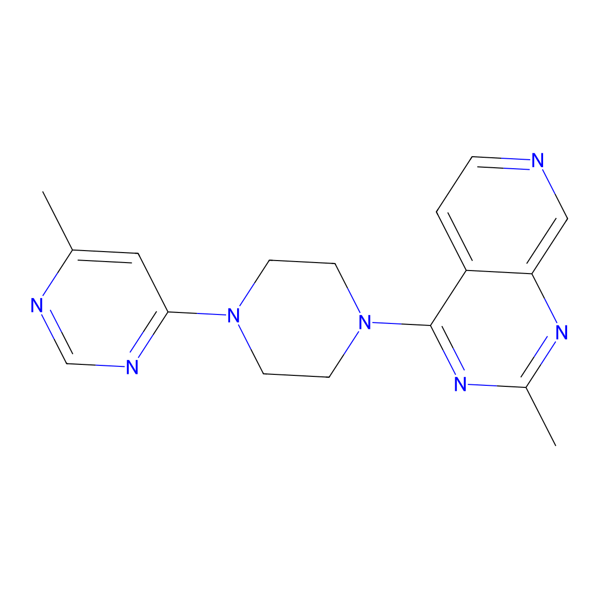 4-Methyl-6-(4-{2-methylpyrido[3,4-d]pyrimidin-4-yl}piperazin-1-yl)pyrimidine molecular structure, CAS 2380086-50-8
