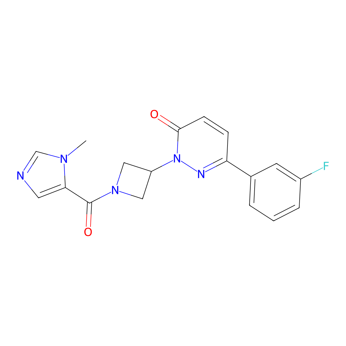 6-(3-fluorophenyl)-2-[1-(1-methyl-1H-imidazole-5-carbonyl)azetidin-3-yl]-2,3-dihydropyridazin-3-one molecular structure, CAS 2380086-62-2
