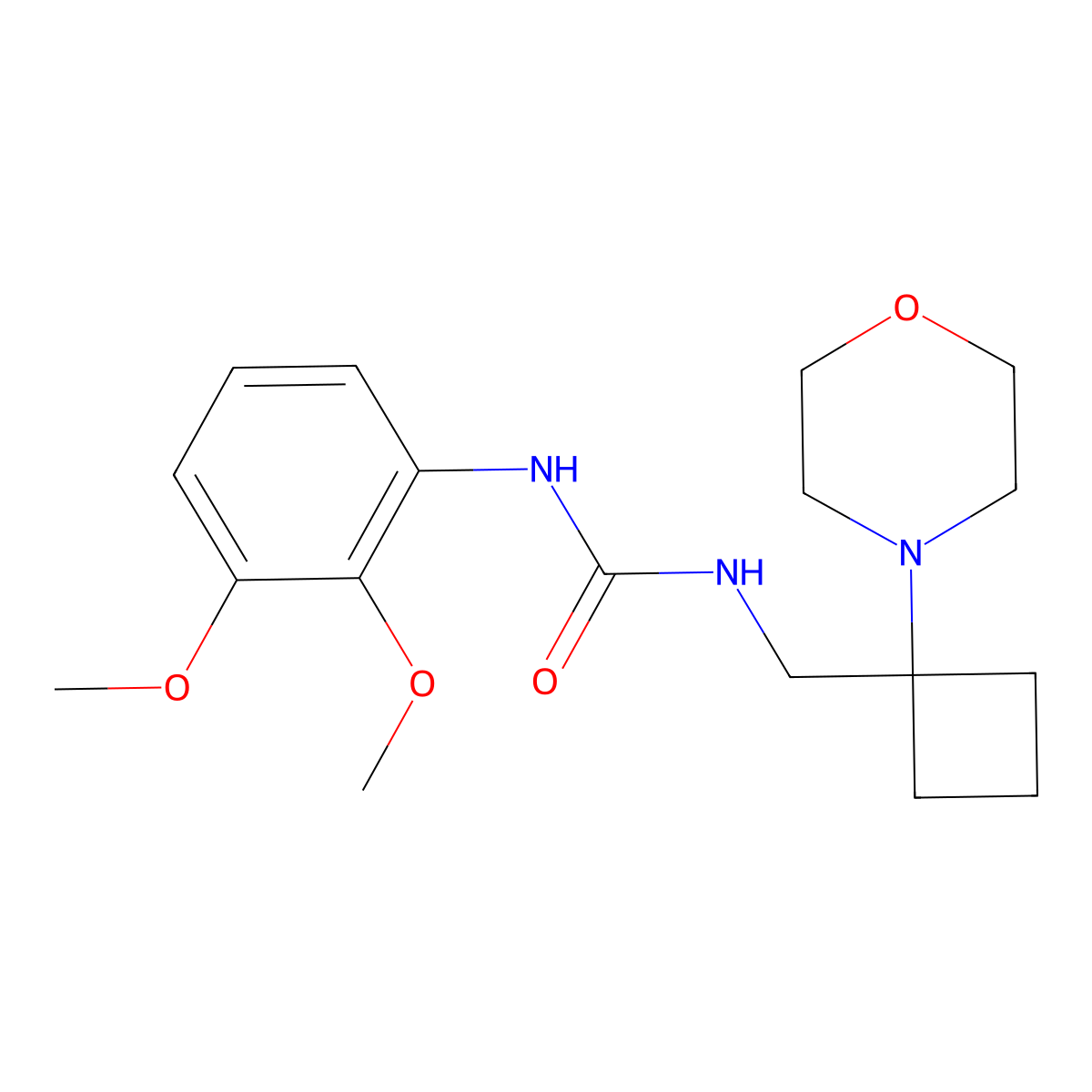 1-(2,3-Dimethoxyphenyl)-3-{[1-(morpholin-4-yl)cyclobutyl]methyl}urea molecular structure, CAS 2380087-27-2