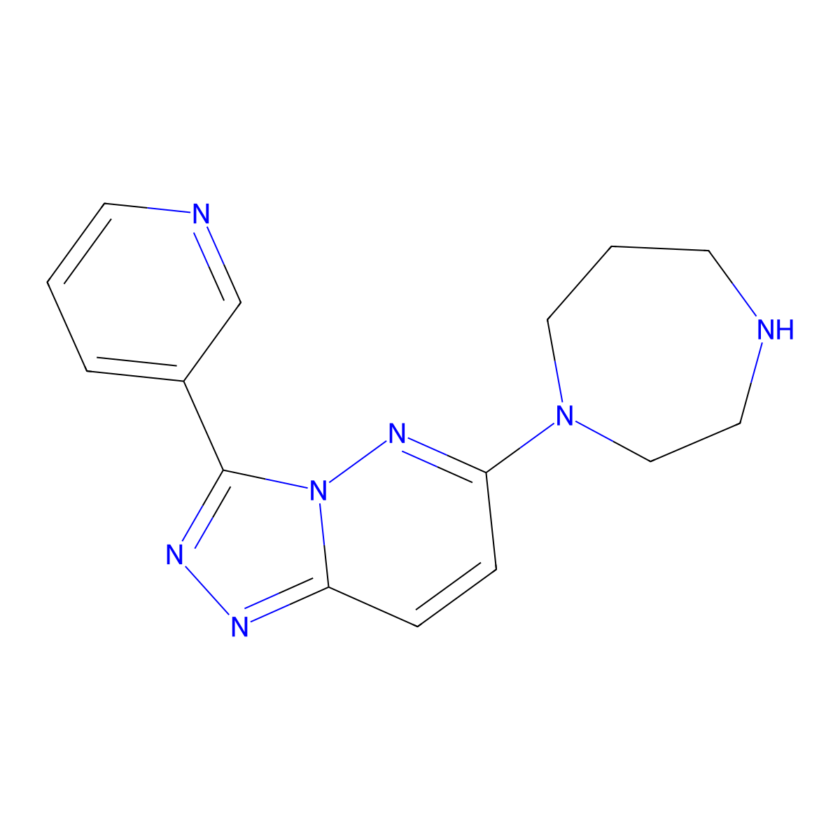 1-[3-(Pyridin-3-yl)-[1,2,4]triazolo[4,3-b]pyridazin-6-yl]-1,4-diazepane molecular structure, CAS 2380087-47-6