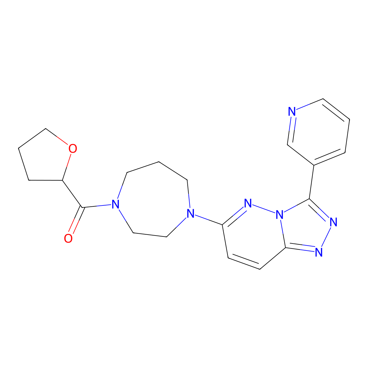 1-(Oxolane-2-carbonyl)-4-[3-(pyridin-3-yl)-[1,2,4]triazolo[4,3-b]pyridazin-6-yl]-1,4-diazepane molecular structure, CAS 2380087-75-0