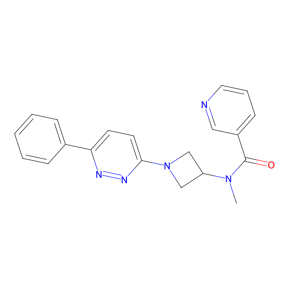 N-Methyl-N-[1-(6-phenylpyridazin-3-yl)azetidin-3-yl]pyridine-3-carboxamide molecular structure, CAS 2380087-95-4