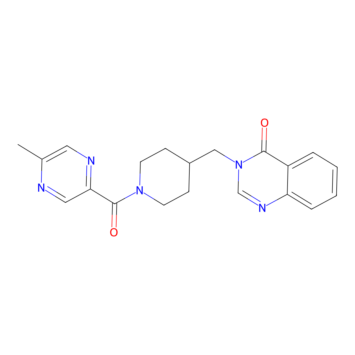 3-{[1-(5-Methylpyrazine-2-carbonyl)piperidin-4-yl]methyl}-3,4-dihydroquinazolin-4-one molecular structure, CAS 2380088-02-6
