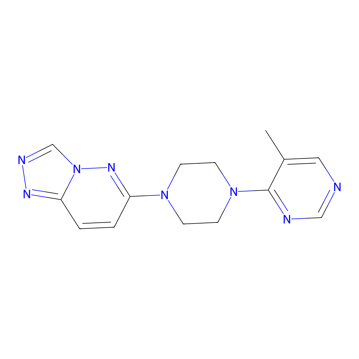 5-Methyl-4-(4-{[1,2,4]triazolo[4,3-b]pyridazin-6-yl}piperazin-1-yl)pyrimidine molecular structure, CAS 2380088-03-7