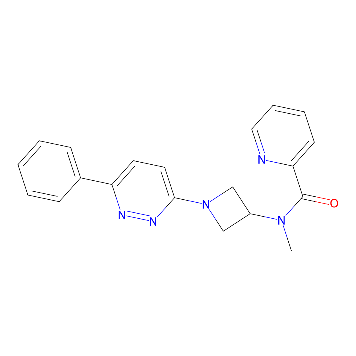 N-Methyl-N-[1-(6-phenylpyridazin-3-yl)azetidin-3-yl]pyridine-2-carboxamide molecular structure, CAS 2380088-09-3