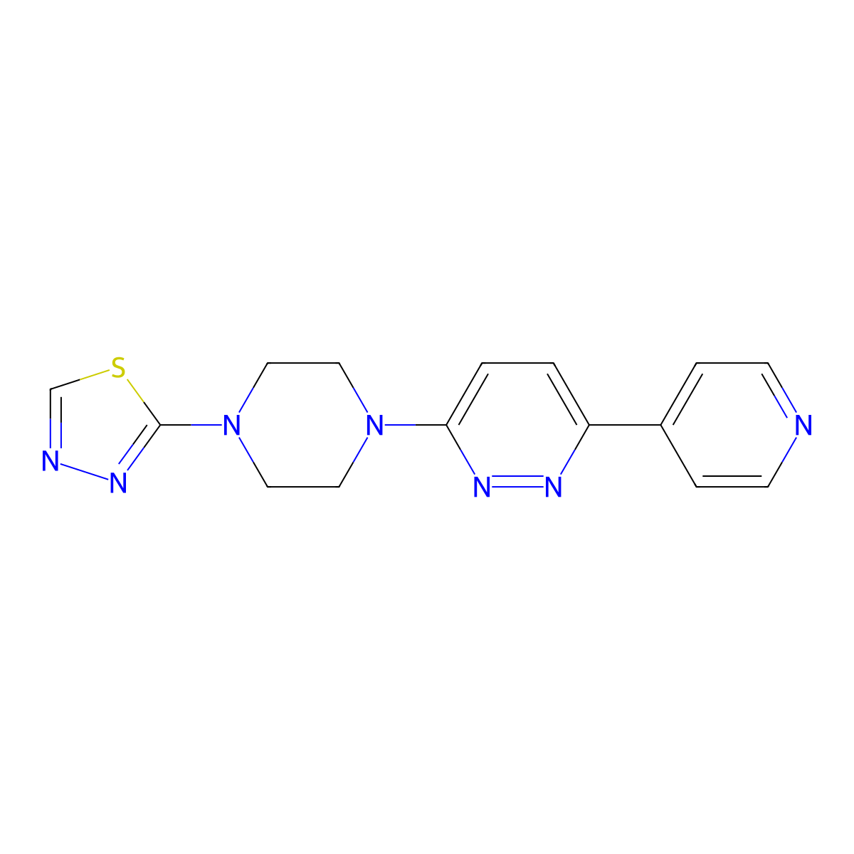 3-(Pyridin-4-yl)-6-[4-(1,3,4-thiadiazol-2-yl)piperazin-1-yl]pyridazine molecular structure, CAS 2380088-14-0