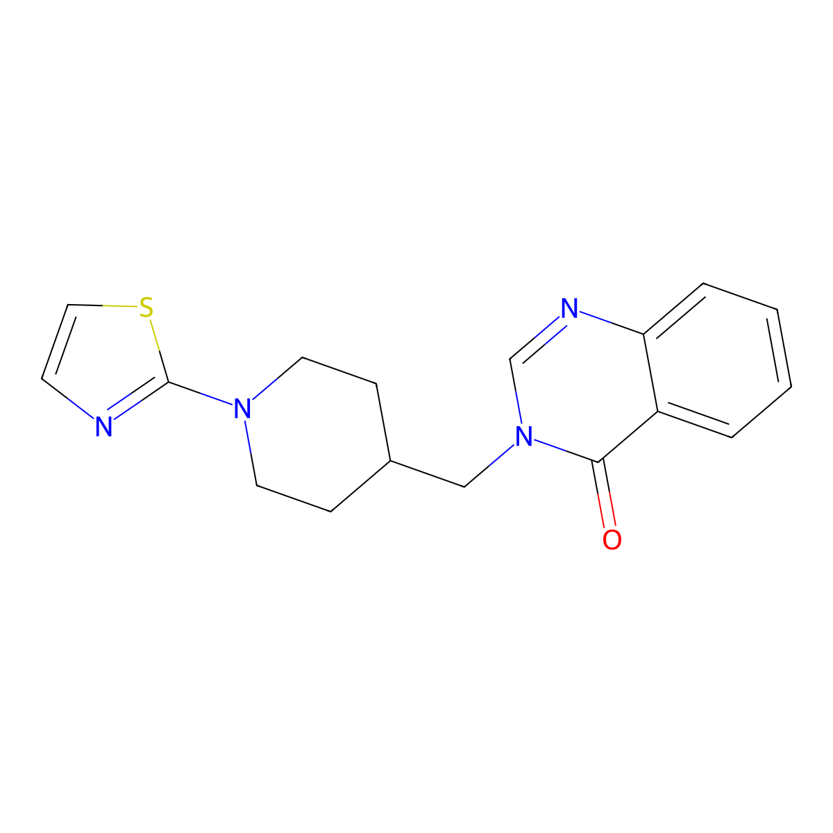 3-{[1-(1,3-Thiazol-2-yl)piperidin-4-yl]methyl}-3,4-dihydroquinazolin-4-one molecular structure, CAS 2380088-18-4