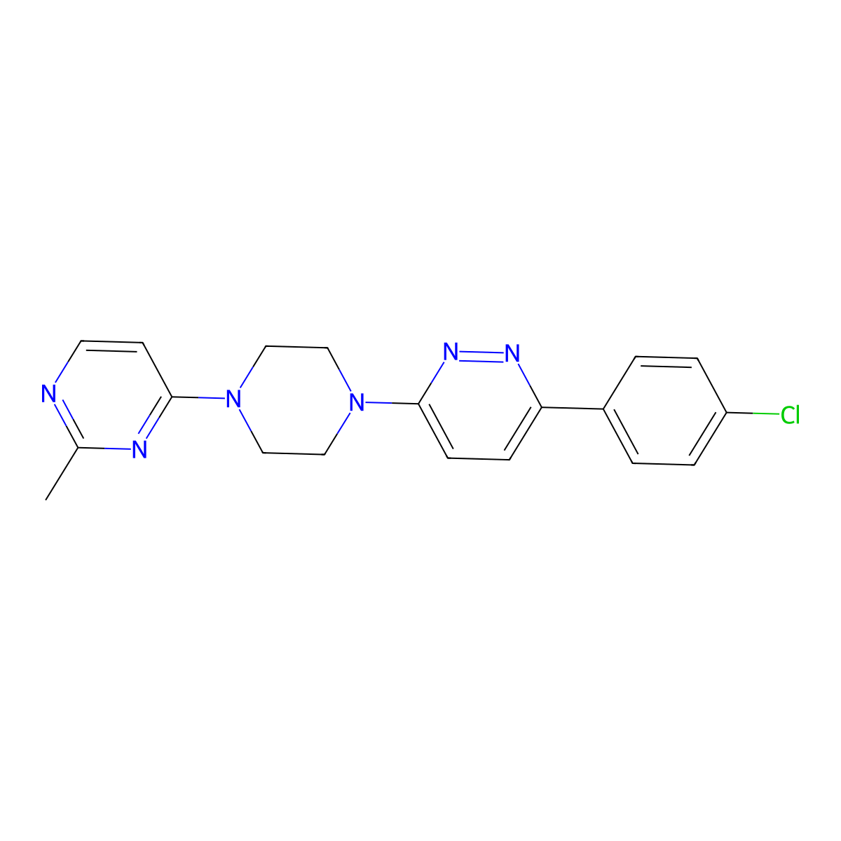 3-(4-Chlorophenyl)-6-[4-(2-methylpyrimidin-4-yl)piperazin-1-yl]pyridazine molecular structure, CAS 2380088-67-3