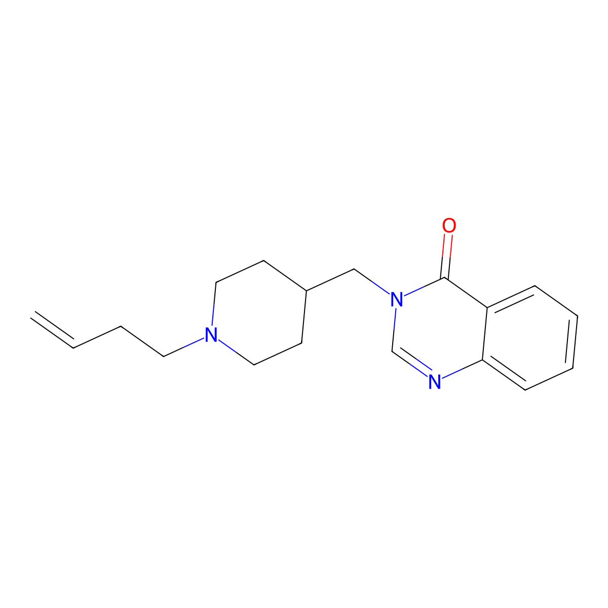 3-{[1-(But-3-en-1-yl)piperidin-4-yl]methyl}-3,4-dihydroquinazolin-4-one molecular structure, CAS 2380094-59-5