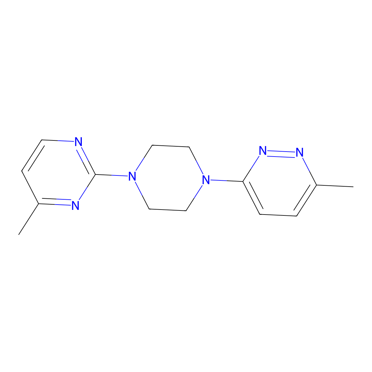 4-Methyl-2-[4-(6-methylpyridazin-3-yl)piperazin-1-yl]pyrimidine molecular structure, CAS 2380094-79-9