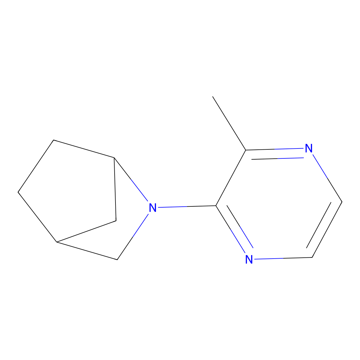 2-(3-Methylpyrazin-2-yl)-2-azabicyclo[2.2.1]heptane molecular structure, CAS 2380094-80-2