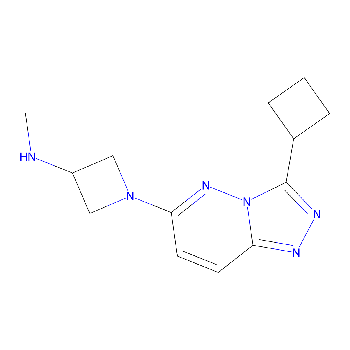 1-{3-cyclobutyl-[1,2,4]triazolo[4,3-b]pyridazin-6-yl}-N-methylazetidin-3-amine molecular structure, CAS 2380094-93-7