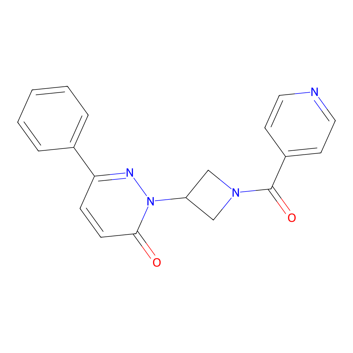 6-Phenyl-2-[1-(pyridine-4-carbonyl)azetidin-3-yl]-2,3-dihydropyridazin-3-one molecular structure, CAS 2380095-11-2
