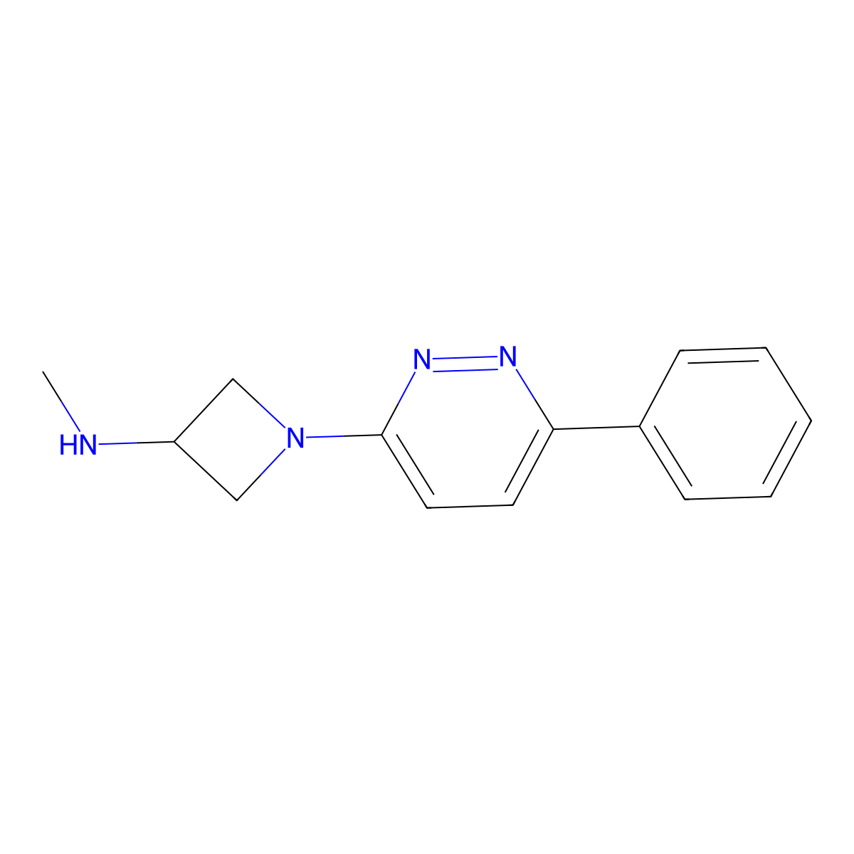 N-Methyl-1-(6-phenylpyridazin-3-yl)azetidin-3-amine molecular structure, CAS 2380095-25-8