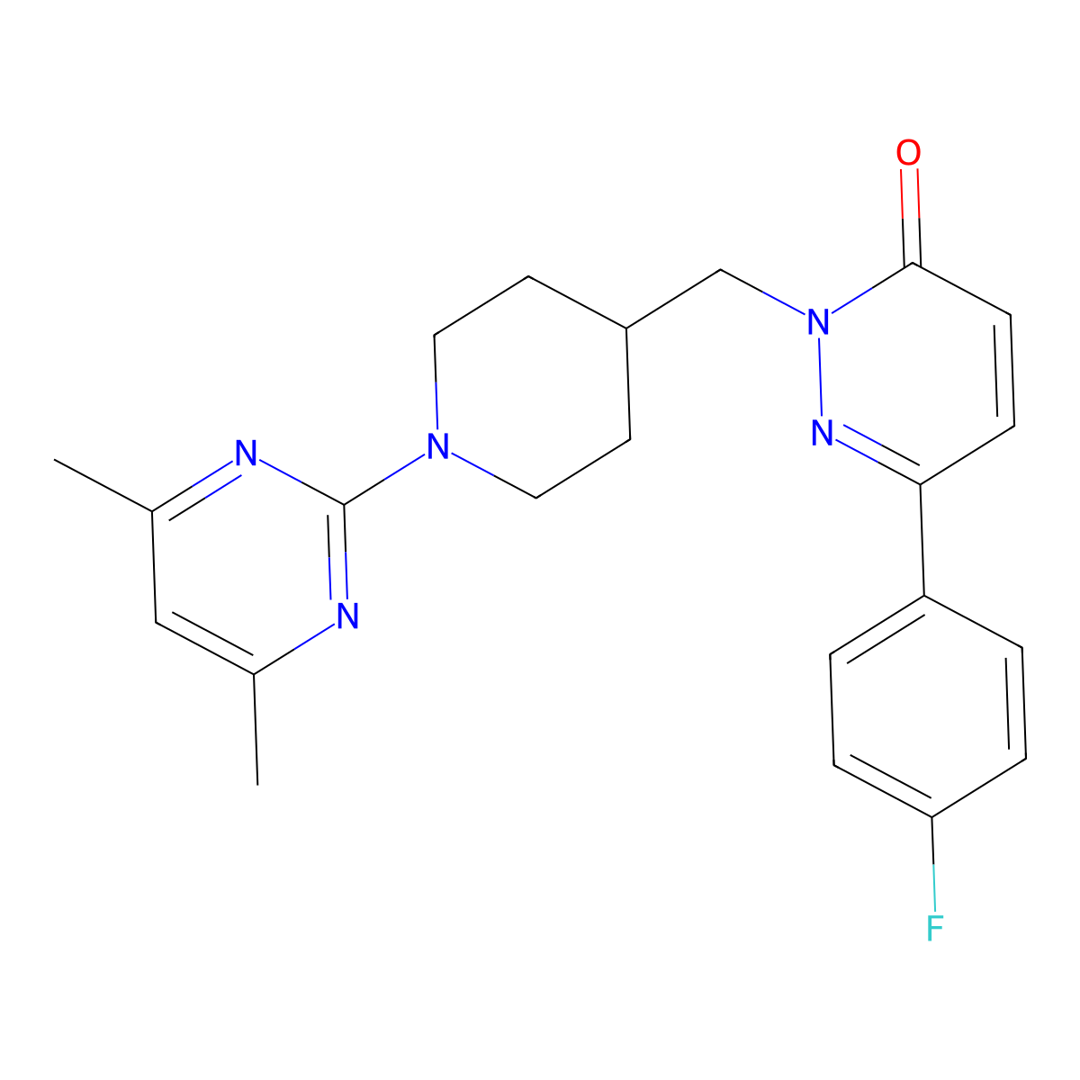 2-{[1-(4,6-Dimethylpyrimidin-2-yl)piperidin-4-yl]methyl}-6-(4-fluorophenyl)-2,3-dihydropyridazin-3-one molecular structure, CAS 2380095-40-7