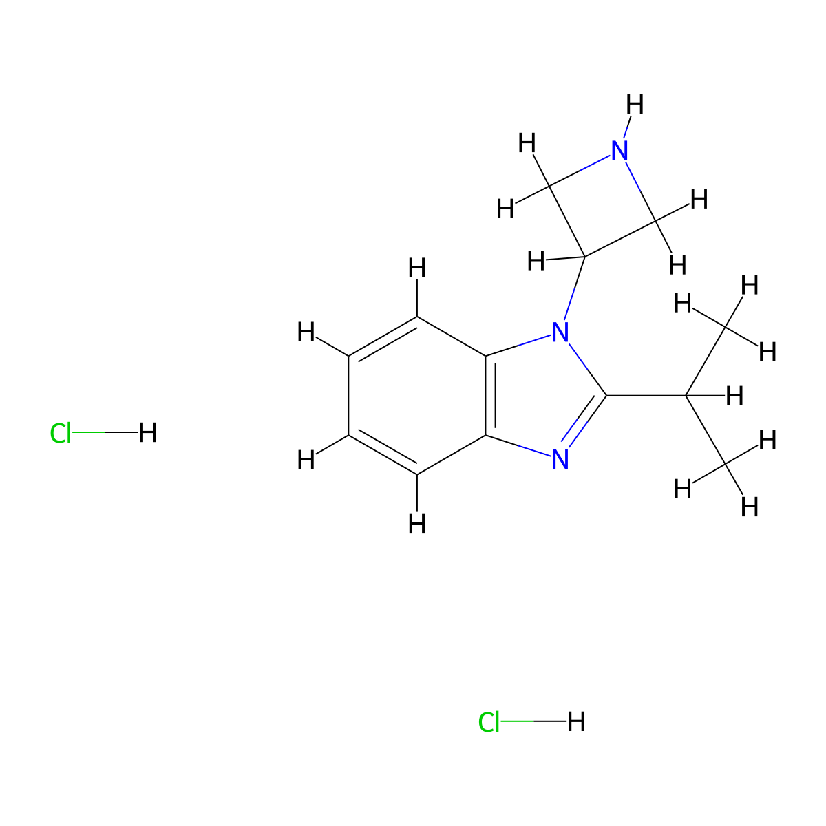 1-(Azetidin-3-yl)-2-propan-2-ylbenzimidazole;dihydrochloride molecular structure, CAS 2380095-42-9