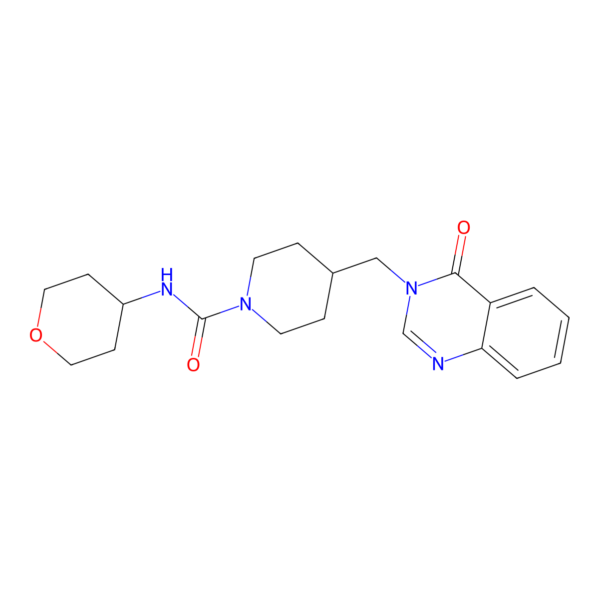 N-(oxan-4-yl)-4-[(4-oxo-3,4-dihydroquinazolin-3-yl)methyl]piperidine-1-carboxamide molecular structure, CAS 2380095-61-2