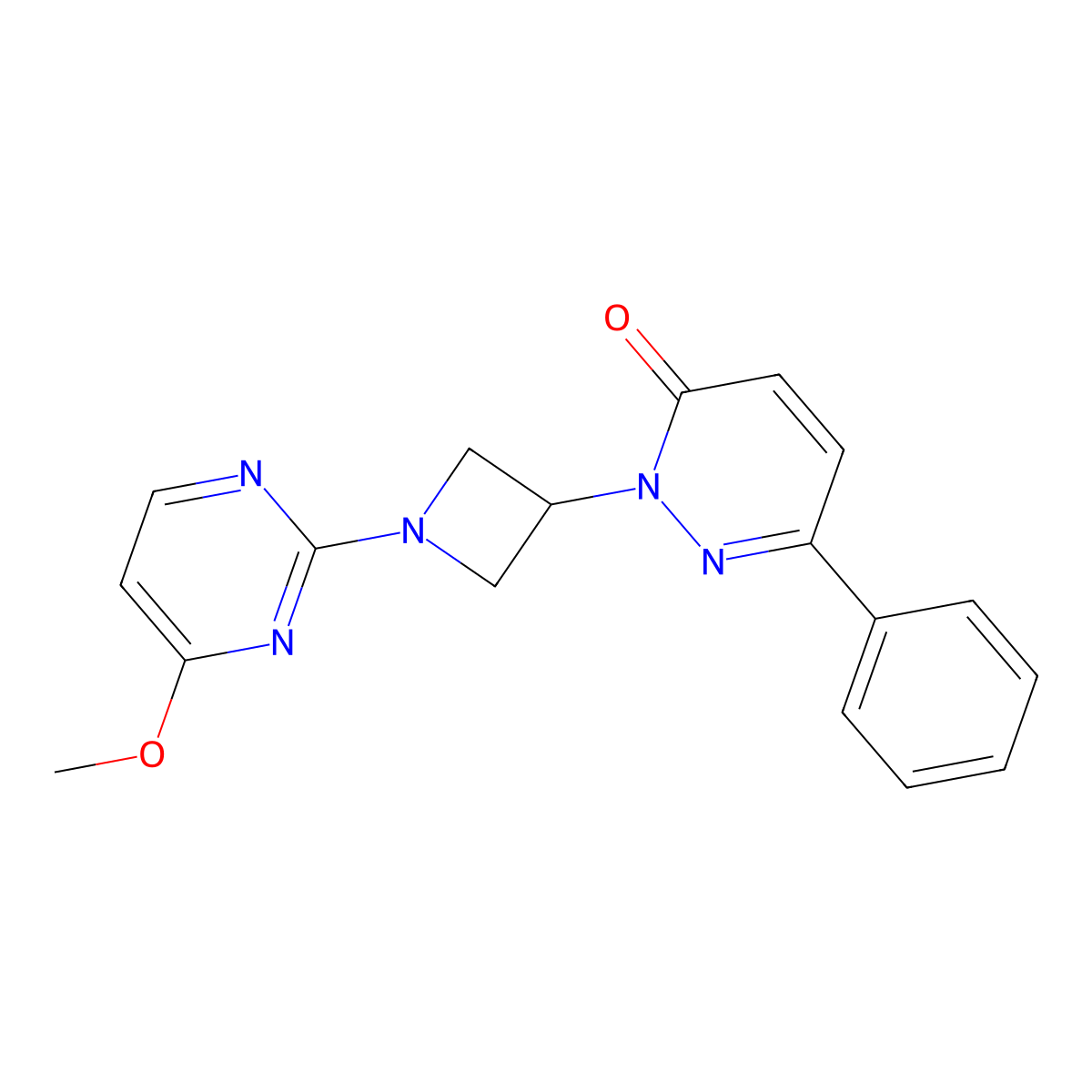 2-[1-(4-Methoxypyrimidin-2-yl)azetidin-3-yl]-6-phenyl-2,3-dihydropyridazin-3-one molecular structure, CAS 2380095-69-0
