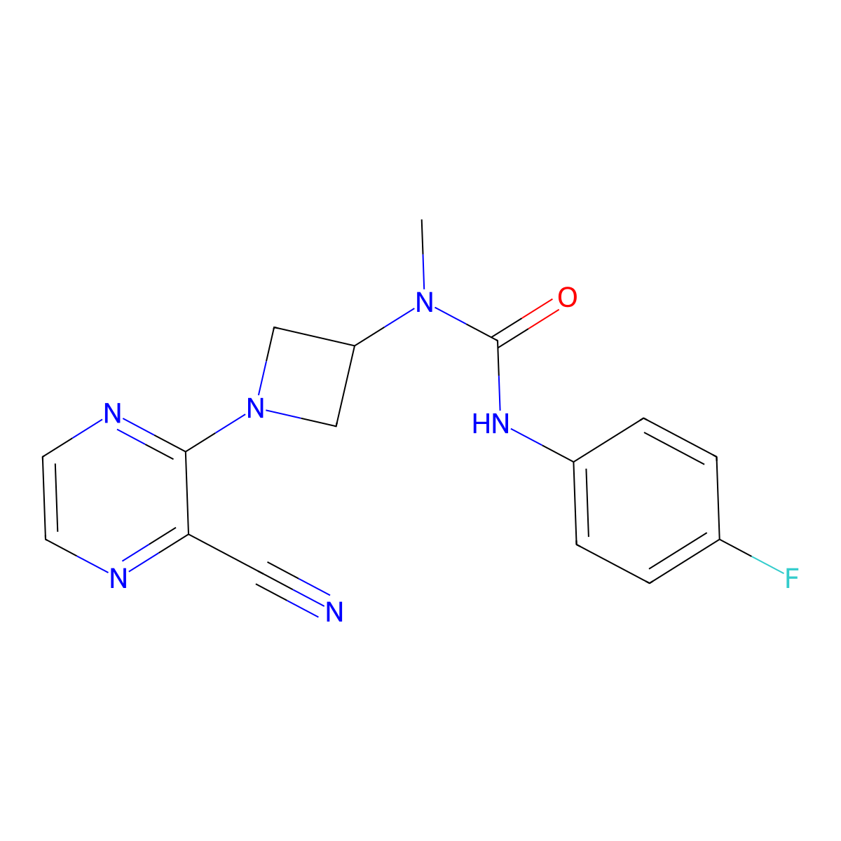 3-[1-(3-Cyanopyrazin-2-yl)azetidin-3-yl]-1-(4-fluorophenyl)-3-methylurea molecular structure, CAS 2380096-03-5