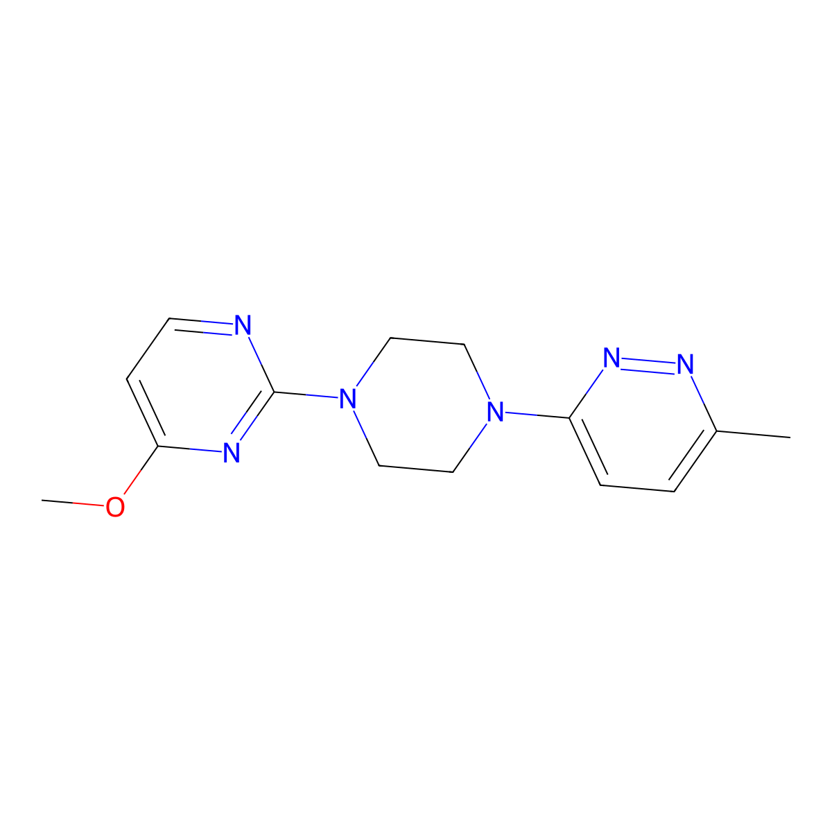 4-Methoxy-2-[4-(6-methylpyridazin-3-yl)piperazin-1-yl]pyrimidine molecular structure, CAS 2380096-12-6