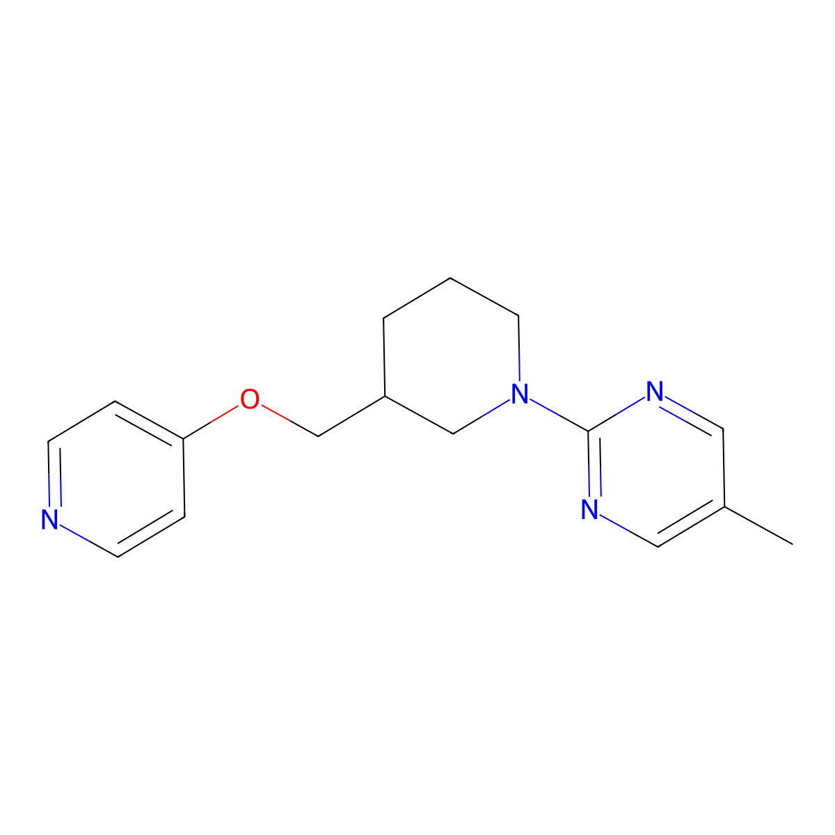 5-Methyl-2-{3-[(pyridin-4-yloxy)methyl]piperidin-1-yl}pyrimidine molecular structure, CAS 2380096-19-3