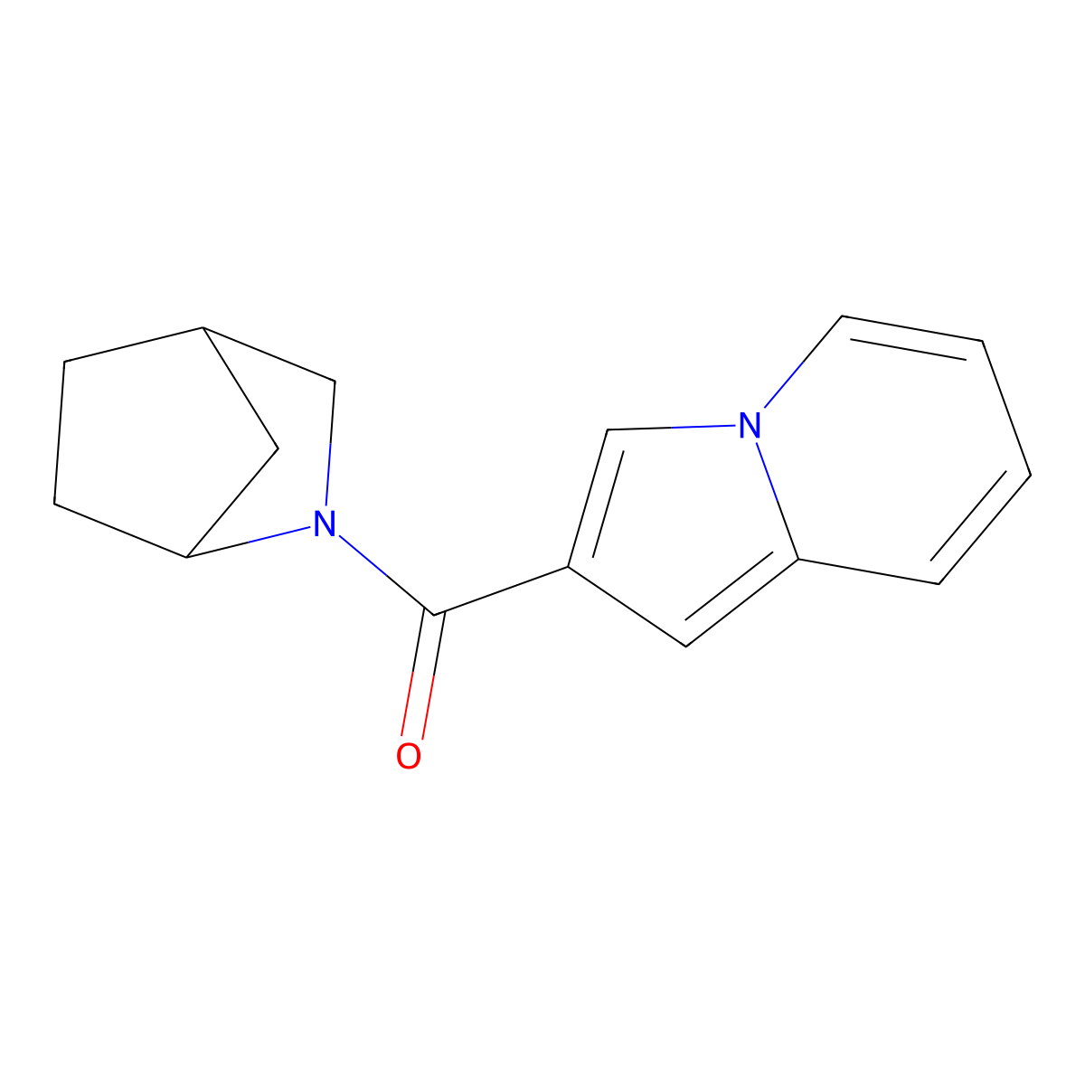 2-{2-Azabicyclo[2.2.1]heptane-2-carbonyl}indolizine molecular structure, CAS 2380096-53-5