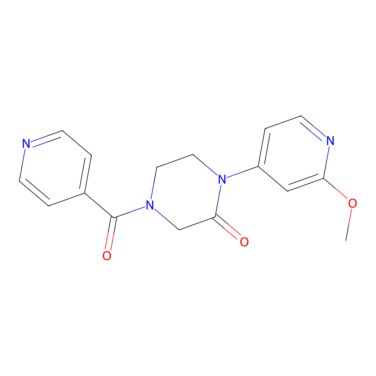 1-(2-Methoxypyridin-4-yl)-4-(pyridine-4-carbonyl)piperazin-2-one molecular structure, CAS 2380097-02-7