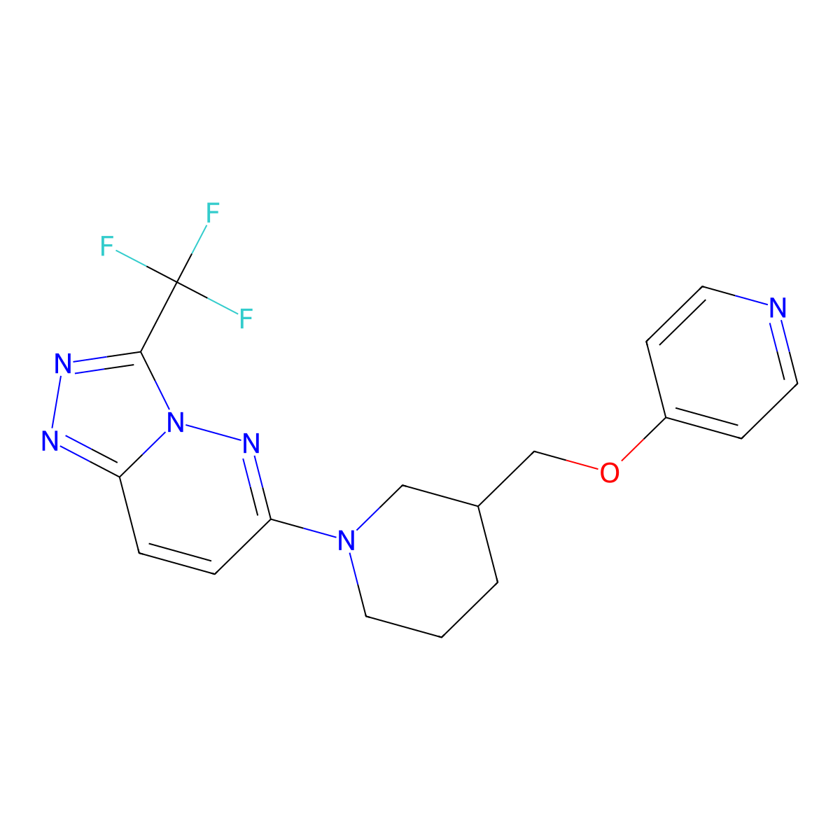 4-({1-[3-(Trifluoromethyl)-[1,2,4]triazolo[4,3-b]pyridazin-6-yl]piperidin-3-yl}methoxy)pyridine molecular structure, CAS 2380097-18-5