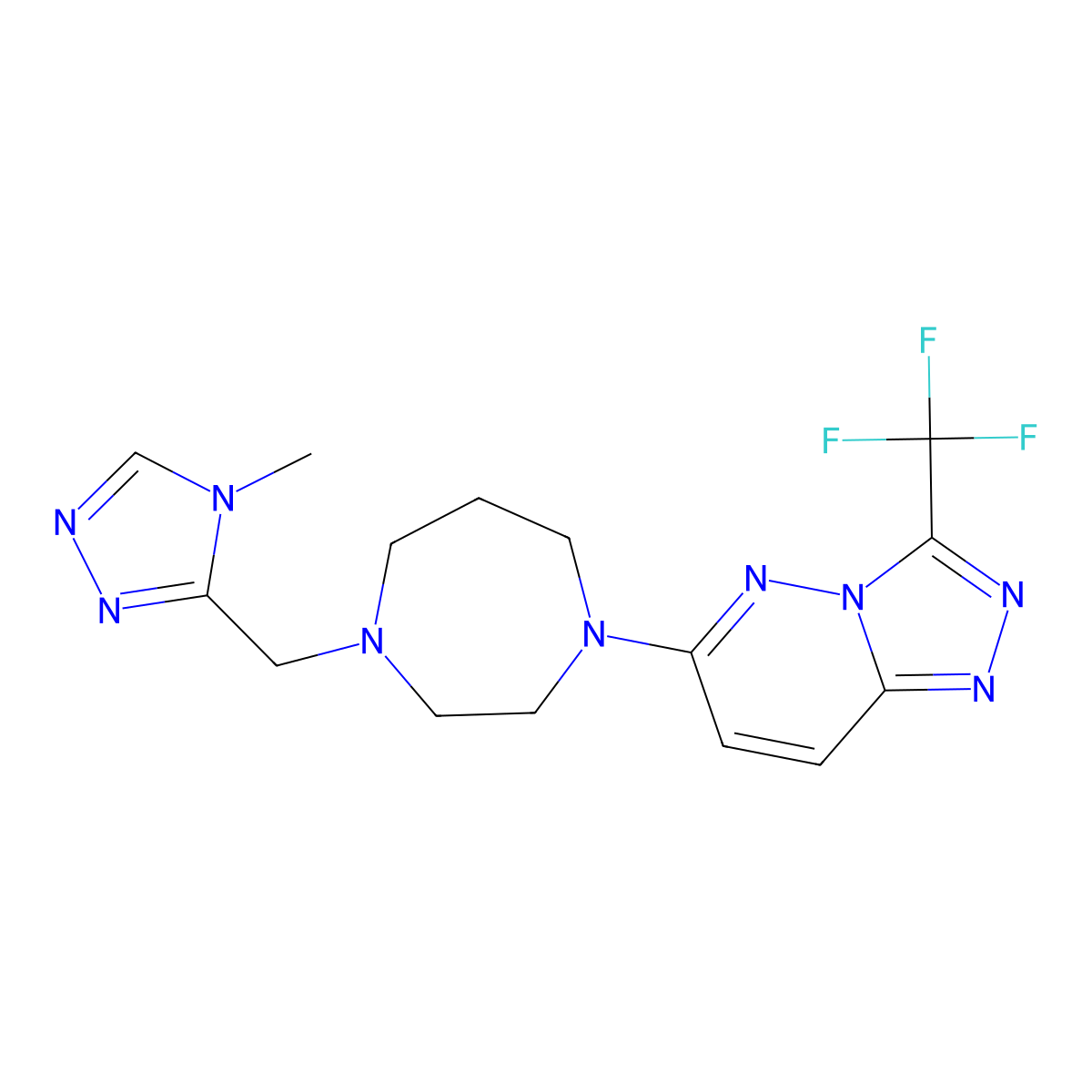 1-[(4-methyl-4H-1,2,4-triazol-3-yl)methyl]-4-[3-(trifluoromethyl)-[1,2,4]triazolo[4,3-b]pyridazin-6-yl]-1,4-diazepane molecular structure, CAS 2380097-30-1