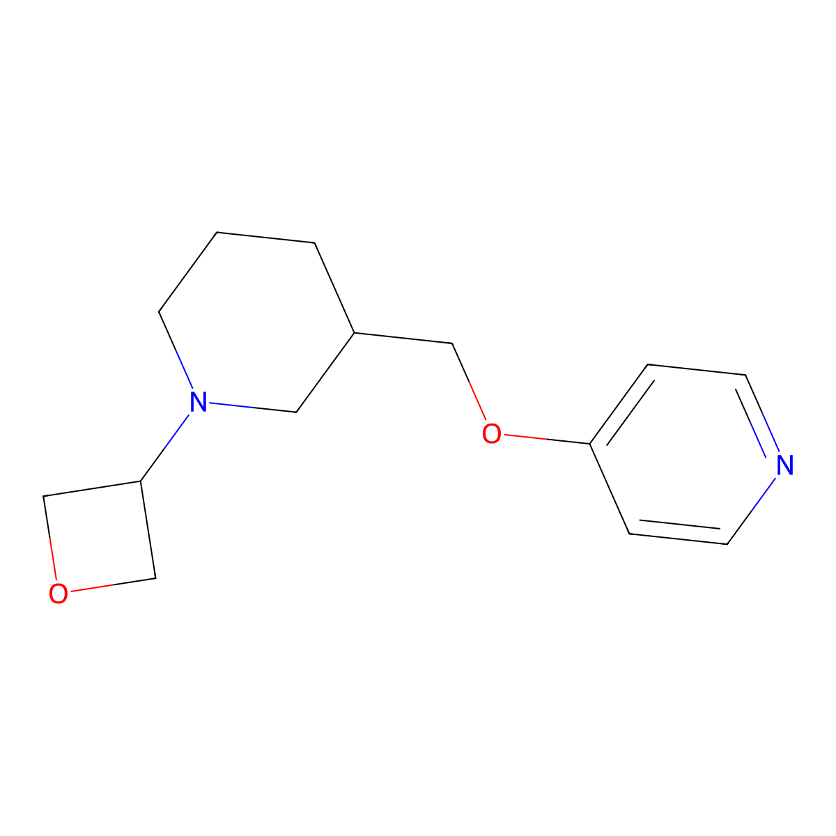 4-{[1-(Oxetan-3-yl)piperidin-3-yl]methoxy}pyridine molecular structure, CAS 2380097-32-3