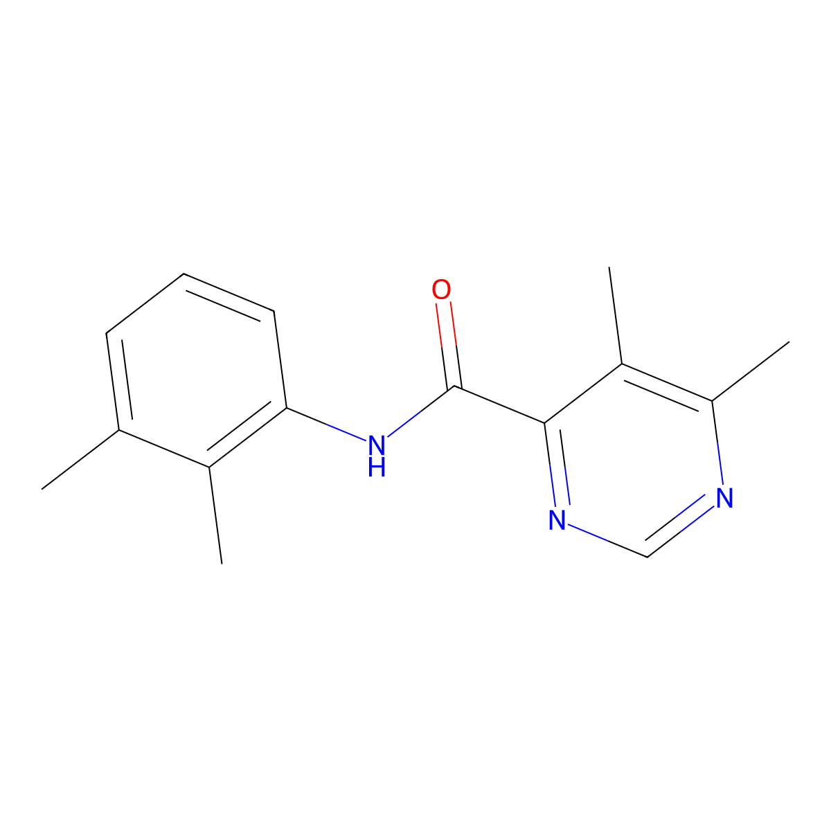 N-(2,3-Dimethylphenyl)-5,6-dimethylpyrimidine-4-carboxamide molecular structure, CAS 2380097-50-5