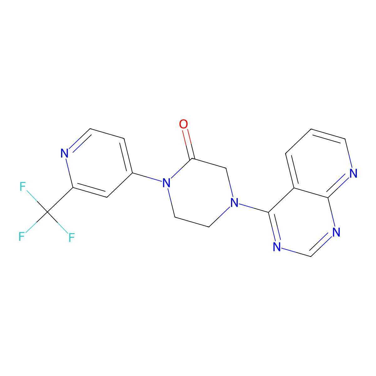 4-{Pyrido[2,3-d]pyrimidin-4-yl}-1-[2-(trifluoromethyl)pyridin-4-yl]piperazin-2-one molecular structure, CAS 2380097-52-7