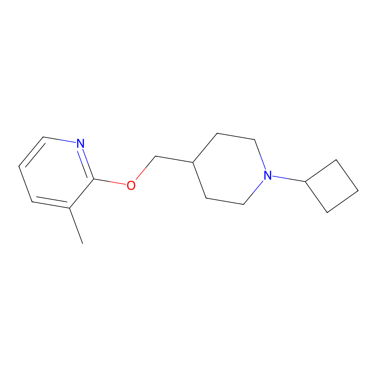 2-[(1-Cyclobutylpiperidin-4-yl)methoxy]-3-methylpyridine molecular structure, CAS 2380097-55-0