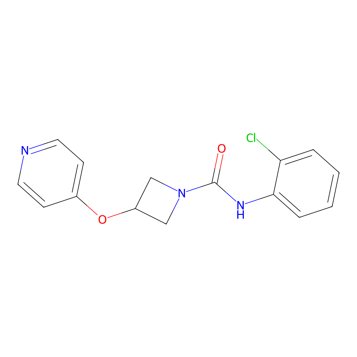 N-(2-chlorophenyl)-3-(pyridin-4-yloxy)azetidine-1-carboxamide molecular structure, CAS 2380097-66-3