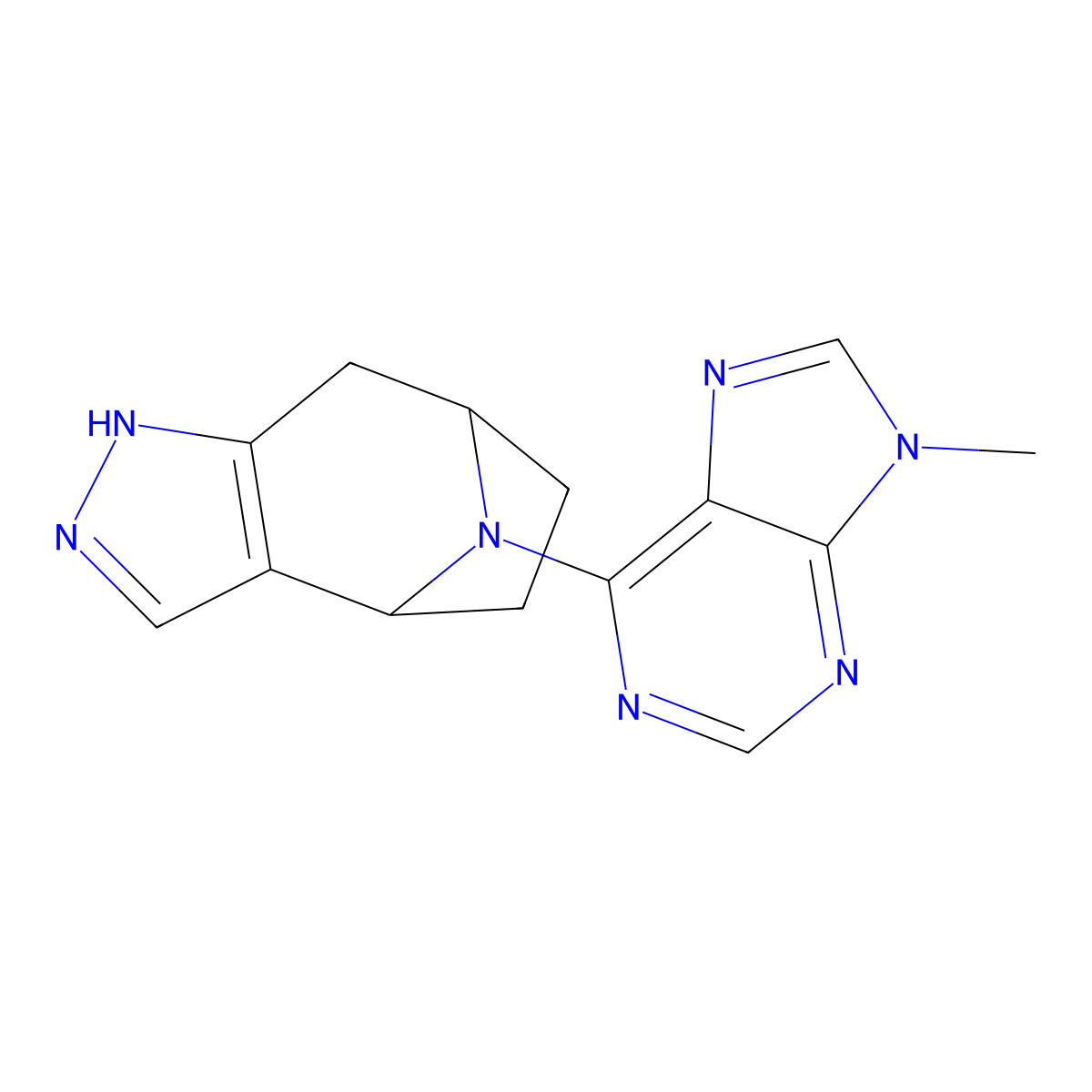 11-(9-methyl-9H-purin-6-yl)-4,5,11-triazatricyclo[6.2.1.0^{2,6}]undeca-2(6),3-diene molecular structure, CAS 2380097-78-7