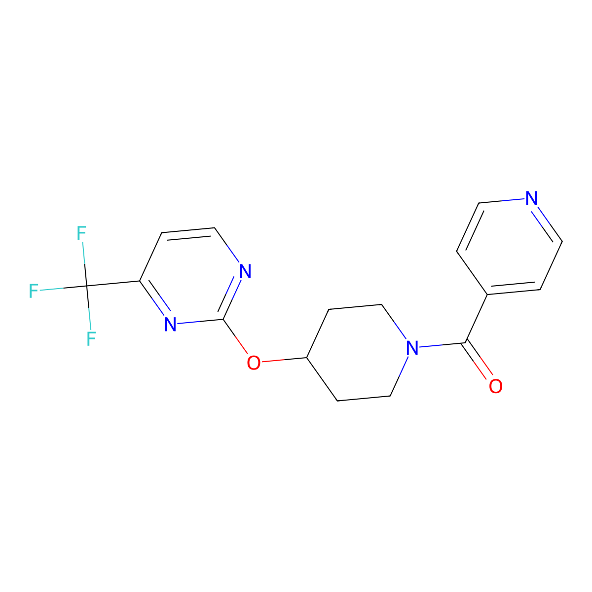 2-{[1-(Pyridine-4-carbonyl)piperidin-4-yl]oxy}-4-(trifluoromethyl)pyrimidine molecular structure, CAS 2380098-03-1