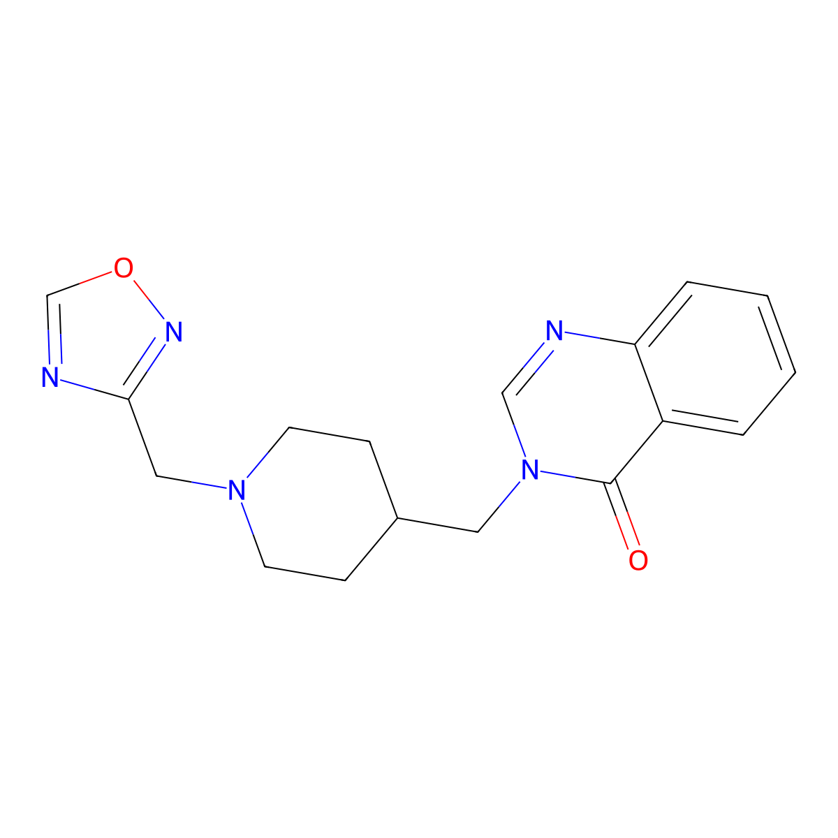3-({1-[(1,2,4-Oxadiazol-3-yl)methyl]piperidin-4-yl}methyl)-3,4-dihydroquinazolin-4-one molecular structure, CAS 2380098-15-5