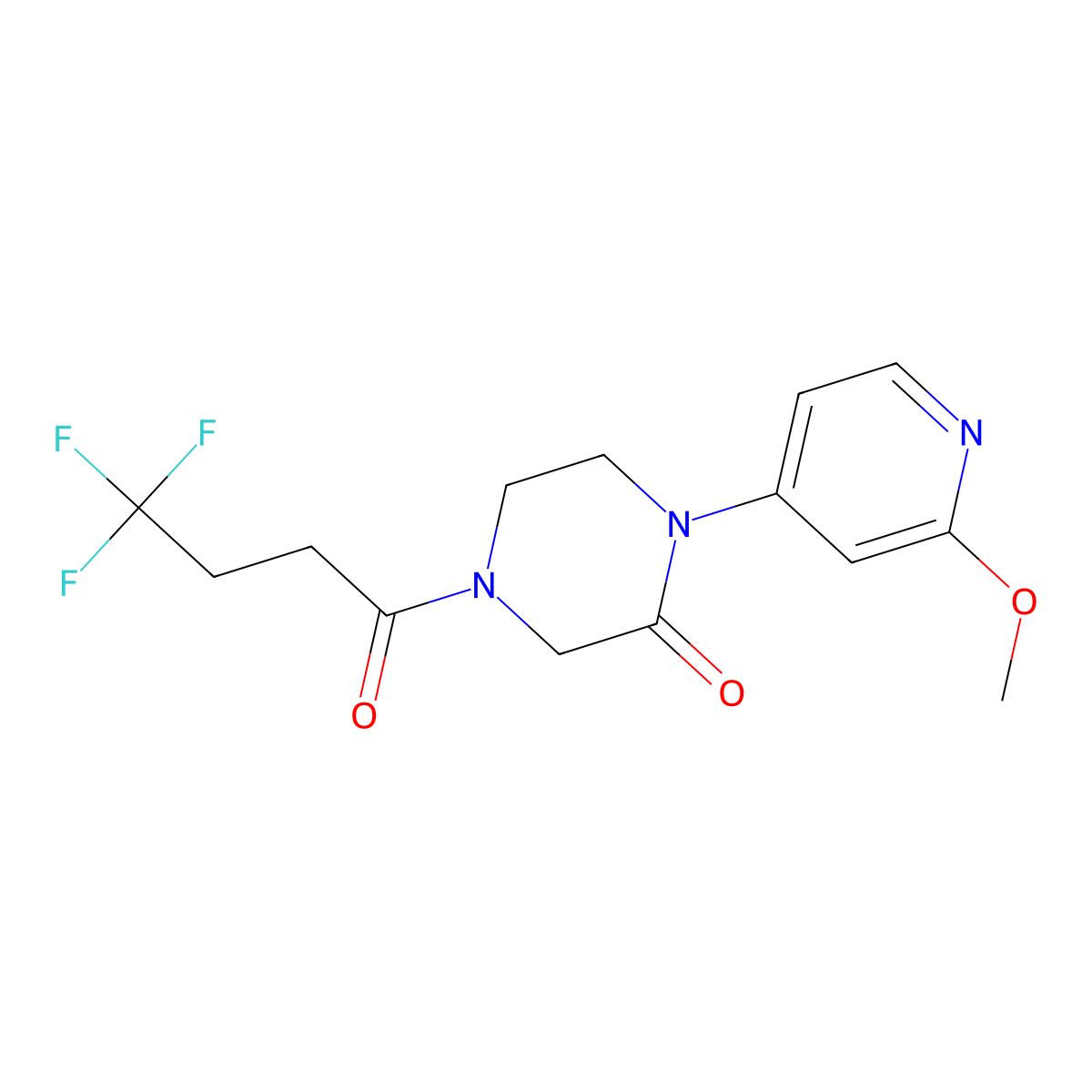1-(2-Methoxypyridin-4-yl)-4-(4,4,4-trifluorobutanoyl)piperazin-2-one molecular structure, CAS 2380098-22-4