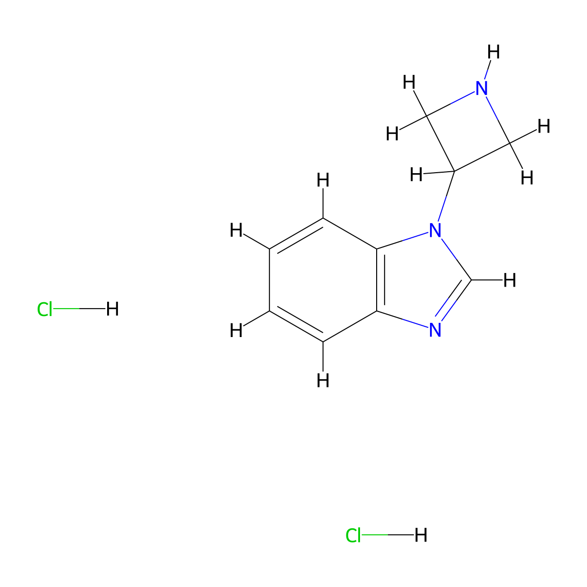 1-(azetidin-3-yl)-1H-1,3-benzodiazole dihydrochloride molecular structure, CAS 2380098-32-6