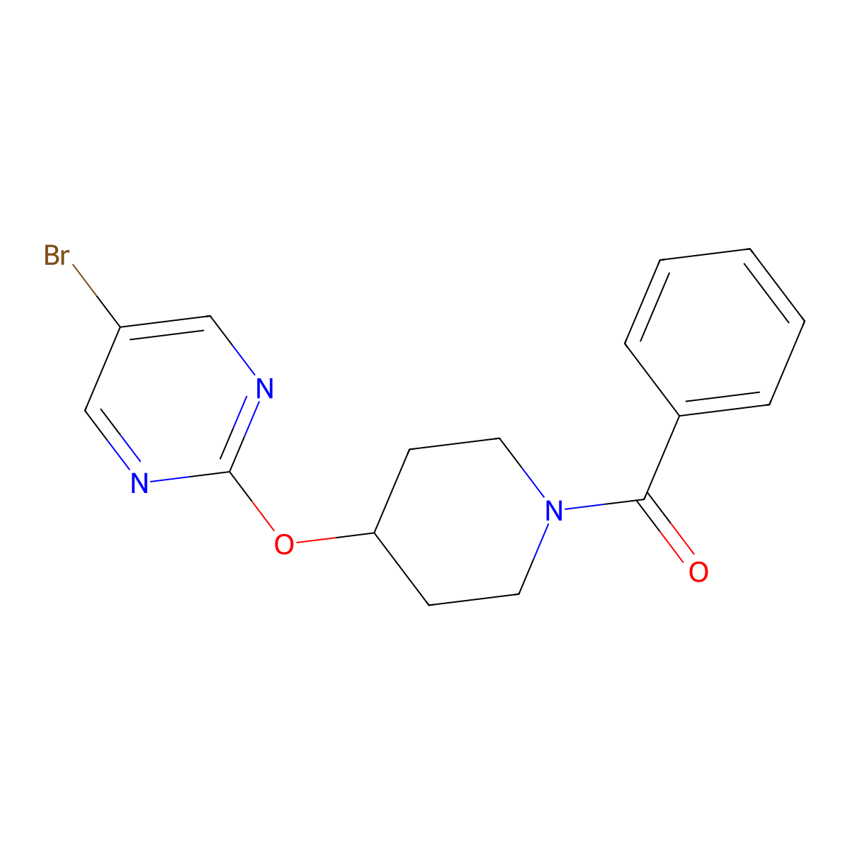 2-[(1-Benzoylpiperidin-4-yl)oxy]-5-bromopyrimidine molecular structure, CAS 2380098-49-5