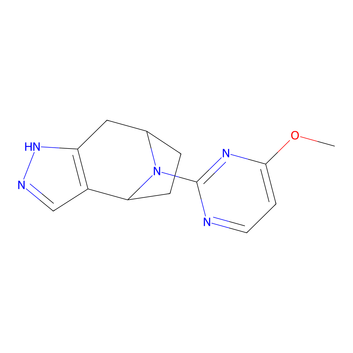 11-(4-Methoxypyrimidin-2-yl)-4,5,11-triazatricyclo[6.2.1.0^{2,6}]undeca-2(6),3-diene molecular structure, CAS 2380098-51-9