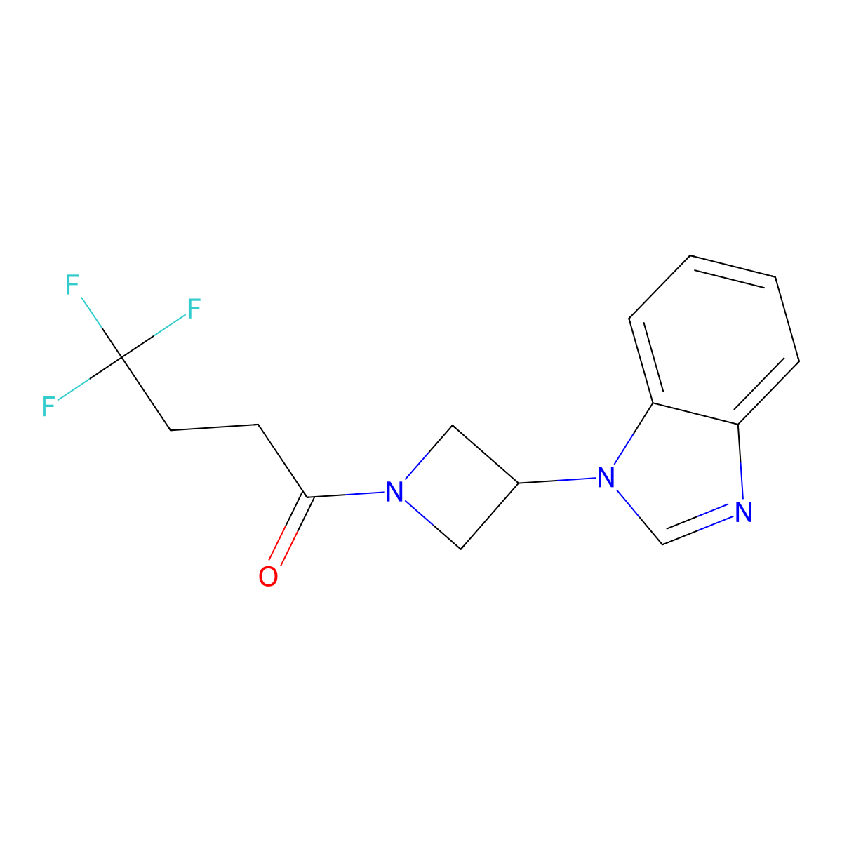 1-[3-(1H-1,3-benzodiazol-1-yl)azetidin-1-yl]-4,4,4-trifluorobutan-1-one molecular structure, CAS 2380098-73-5