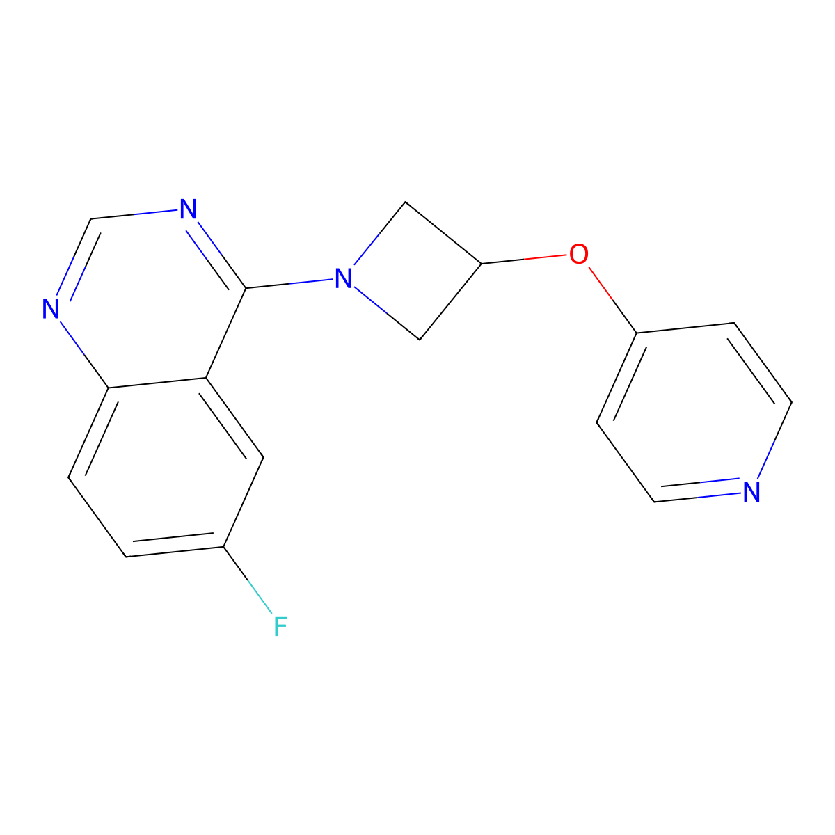 6-Fluoro-4-[3-(pyridin-4-yloxy)azetidin-1-yl]quinazoline molecular structure, CAS 2380098-76-8