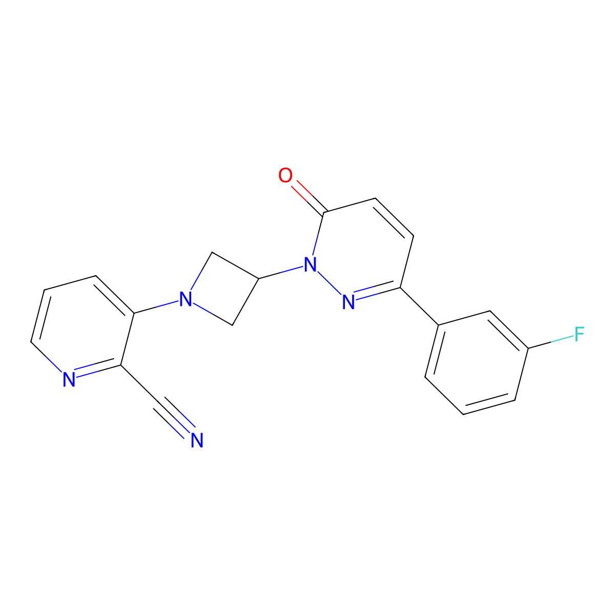 3-[3-[3-(3-Fluorophenyl)-6-oxopyridazin-1-yl]azetidin-1-yl]pyridine-2-carbonitrile molecular structure, CAS 2380098-78-0