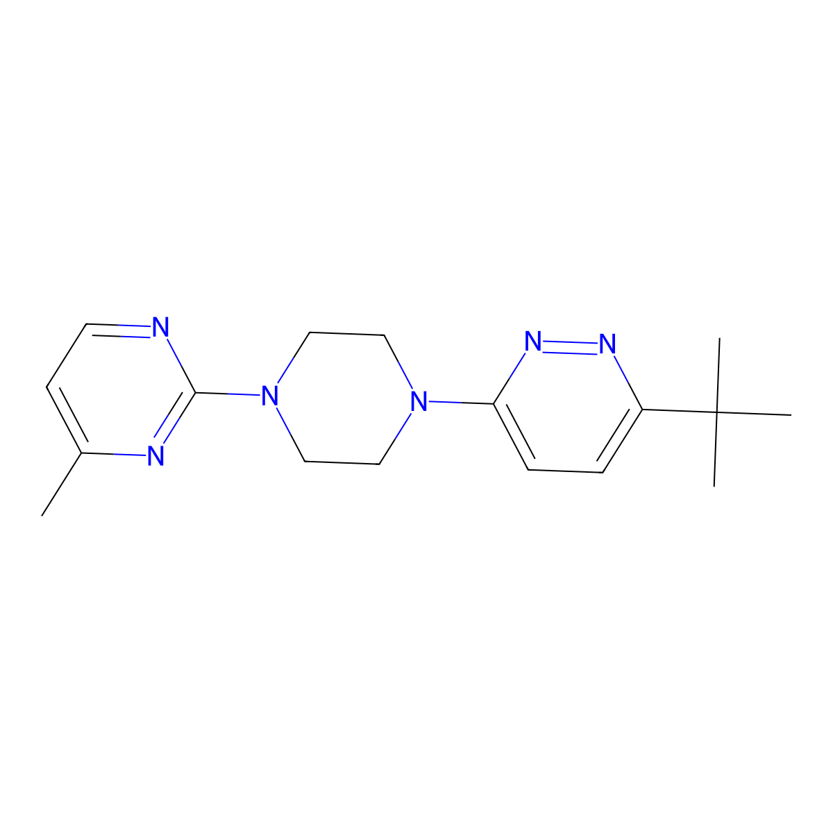 2-[4-(6-Tert-butylpyridazin-3-yl)piperazin-1-yl]-4-methylpyrimidine molecular structure, CAS 2380098-82-6