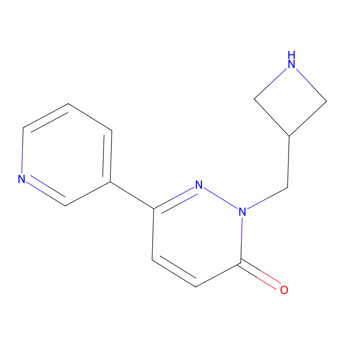2-[(Azetidin-3-yl)methyl]-6-(pyridin-3-yl)-2,3-dihydropyridazin-3-one molecular structure, CAS 2380099-11-4