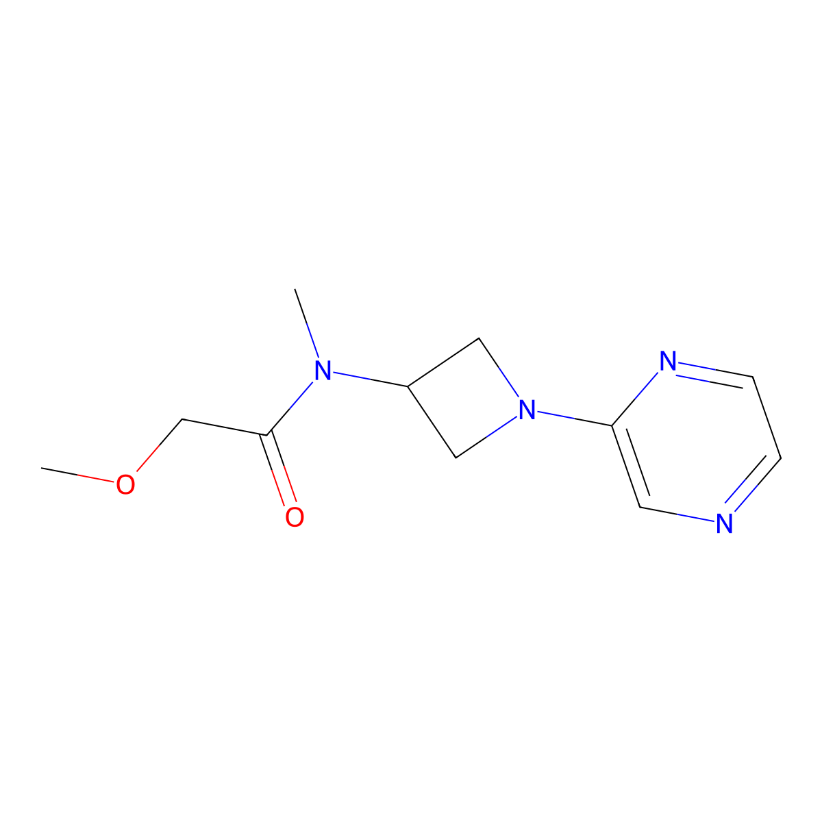 2-methoxy-N-methyl-N-[1-(pyrazin-2-yl)azetidin-3-yl]acetamide molecular structure, CAS 2380099-21-6