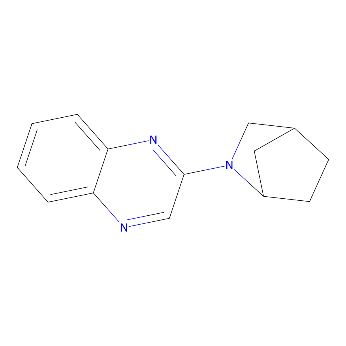 2-{2-Azabicyclo[2.2.1]heptan-2-yl}quinoxaline molecular structure, CAS 2380100-36-5